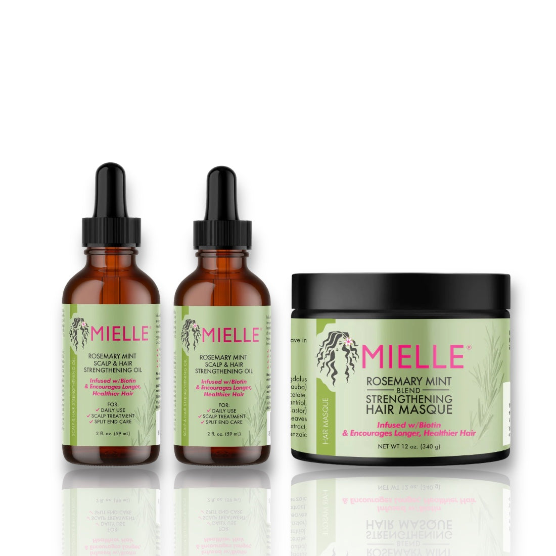 Mielle Hårolja x2 + Hårmask